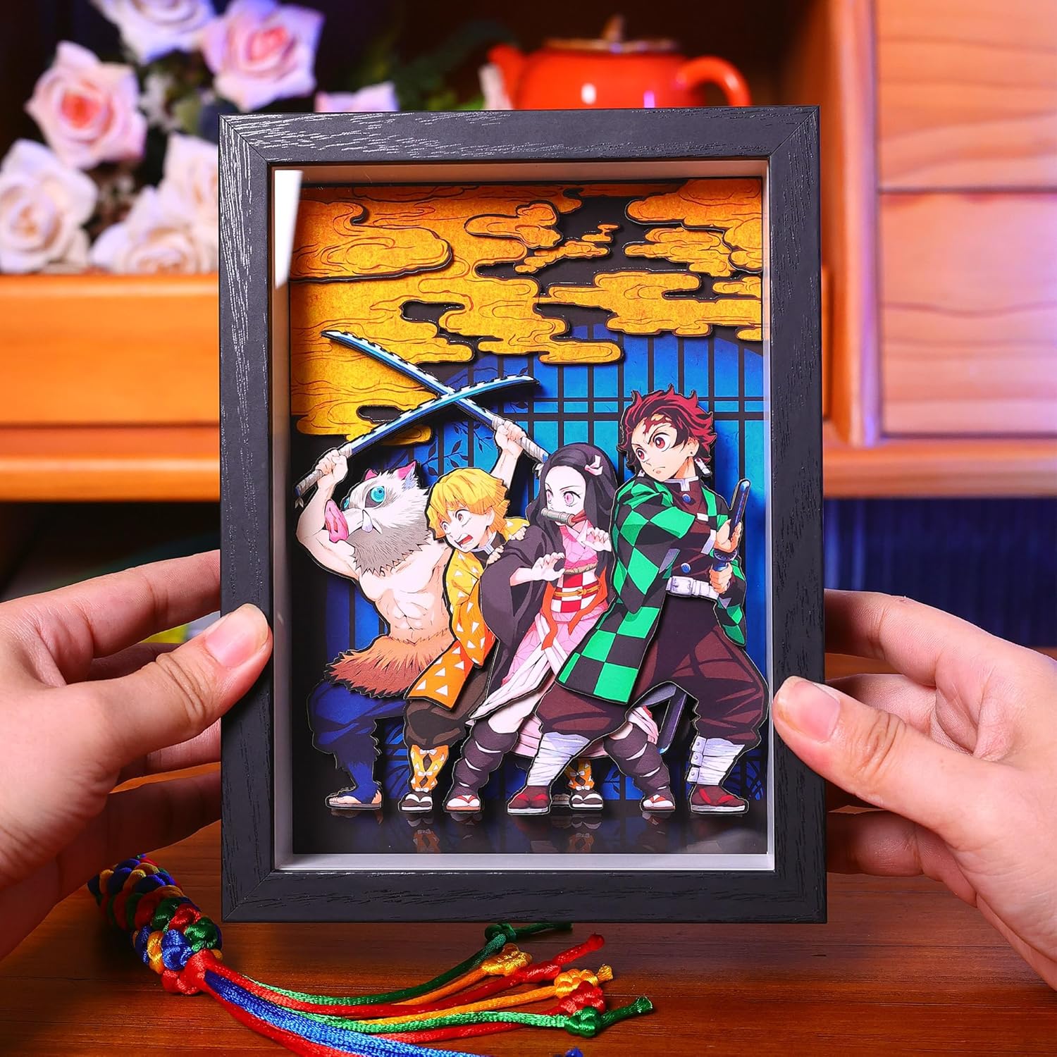 NO.752 金木犀in✨固まるハーバリウムペン立て 即日☆ アクリルベース